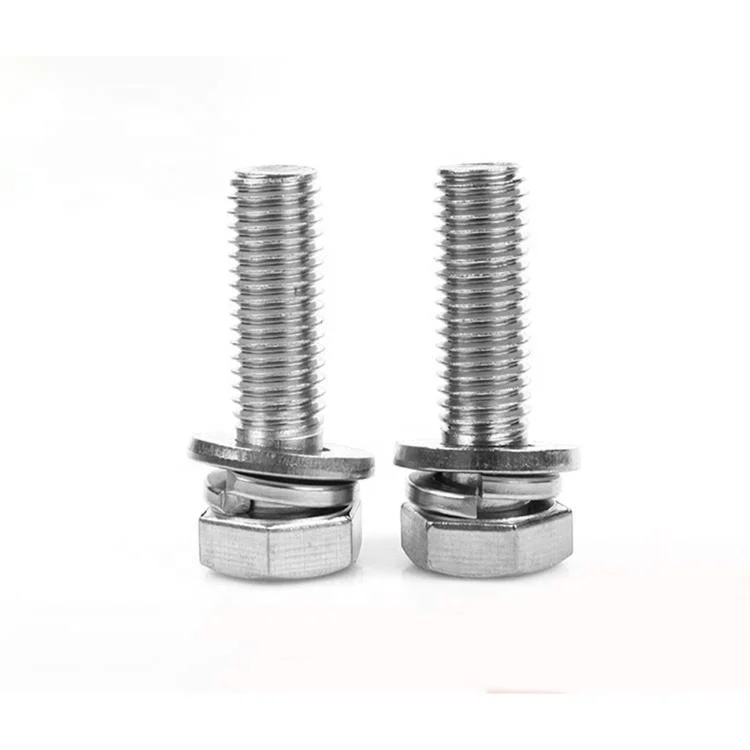 Stainless Steel Hexagon Flange Bolts AISI 304 Stainless Grade 8.8 Hex Bolt and Nut DIN931 DIN933 Hex Boulon Baut Titanium M6