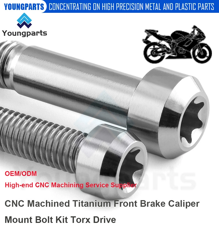 Get The Best out of Your Braking System with CNC Turned Titanium Front Brake Caliper Mount Bolt Kit - Torx Drive