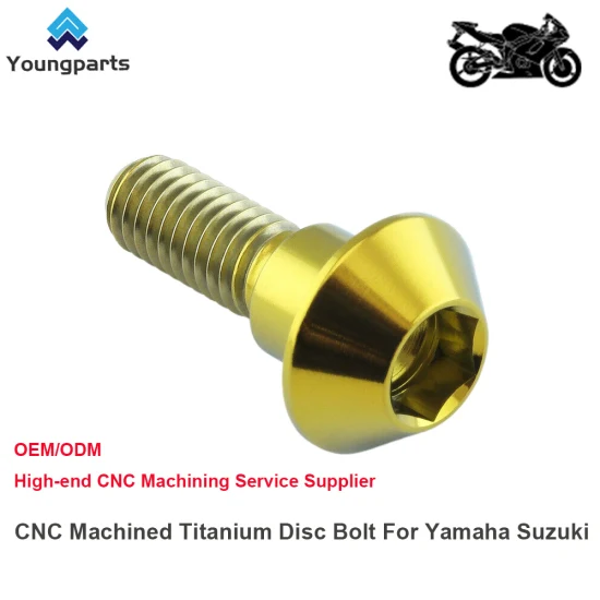 Melhore seu passeio com parafusos de disco de titânio torneados CNC para modelos YAMAHA e Suzuki